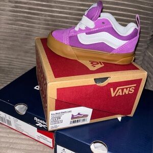 Vans Kids Purple and White Sneakers
